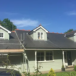 building with scaffolding