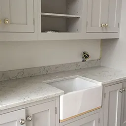 white marble kitchen